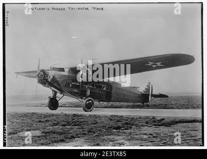 Maitland der Fokker tri-motor Ebene Stockfoto