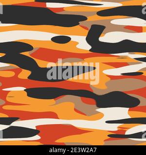 Nahtloses, unifarbenes, flaches Camo-Digitalmuster Stockfoto