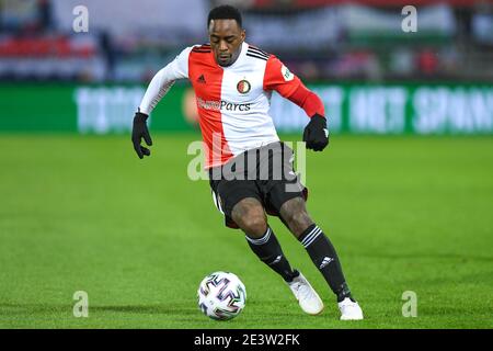 ROTTERDAM, NIEDERLANDE - JANUAR 20: Lutsharel Geertruida von Feyenoord während des niederländischen KNVB Cup-Spiels zwischen Feyenoord und Heracles Almelo in De Kui Stockfoto