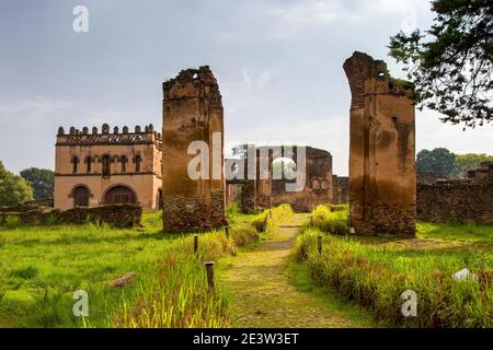 Gondar Castle Fasil Ghebbi ist eine Festung in Gondar, Amhara Region, Äthiopien UNESCO-Weltkulturerbe Stockfoto