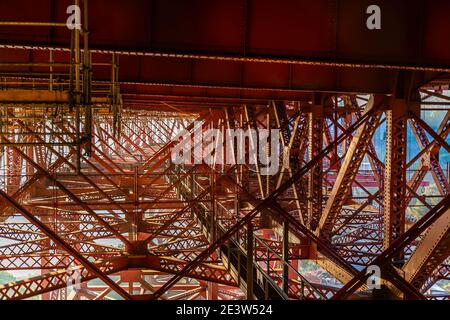 Blick auf die Golden Gate Bridge vom Vista Point Stockfoto