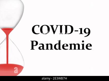 Halten Sie es einfach Symbol und Einfachheit Konzept: Covid-19 Pandemie. Weißer Hintergrund Stockfoto