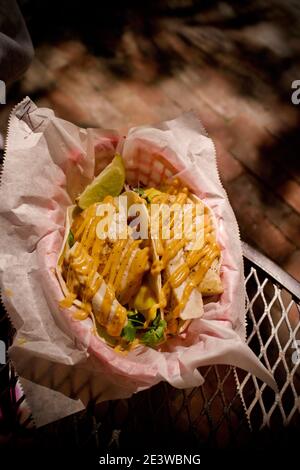 Garbo's Grill, Cayo Fish Taco in Key West, FL, USA. Berühmte Destination Lage. Stockfoto