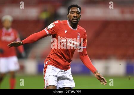 Nottingham, Großbritannien. Januar 2021. Sammy Ameobi (11) aus Nottingham Forest während des Sky Bet Championship-Spiels zwischen Nottingham Forest und Middlesbrough am City Ground, Nottingham am Mittwoch, den 20. Januar 2021. (Kredit: Jon Hobley - MI News) Kredit: MI Nachrichten & Sport /Alamy Live Nachrichten Stockfoto