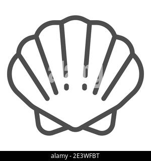 Shell-Linie Symbol, Ozean-Konzept, Muschelschale Zeichen auf weißem Hintergrund, Muschelschale Symbol in Umriss-Stil für mobile Konzept und Web-Design. Vektor Stock Vektor