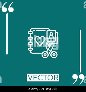 Scrapbook Vektor-Symbol Lineares Symbol. Bearbeitbare Konturlinie Stock Vektor