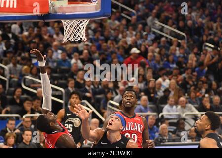 Orlando Magic Gastgeber der Louisiana Pelicans im Amway Center in Orlando Florida am Mittwoch, 20. März 2019. Bildnachweis: Marty Jean-Louis Stockfoto