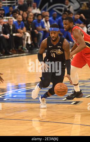 Orlando Magic Gastgeber der Louisiana Pelicans im Amway Center in Orlando Florida am Mittwoch, 20. März 2019. Bildnachweis: Marty Jean-Louis Stockfoto