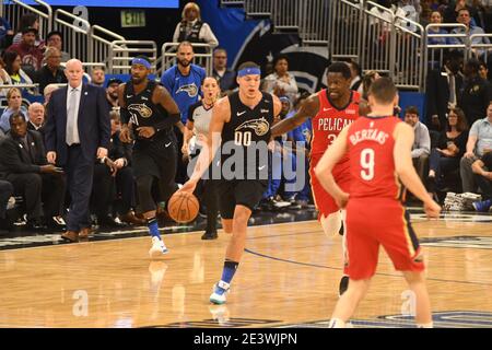 Orlando Magic Gastgeber der Louisiana Pelicans im Amway Center in Orlando Florida am Mittwoch, 20. März 2019. Bildnachweis: Marty Jean-Louis Stockfoto