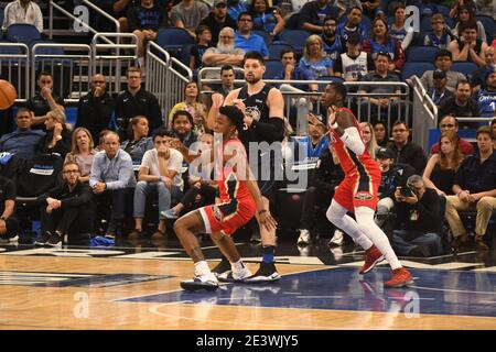 Orlando Magic Gastgeber der Louisiana Pelicans im Amway Center in Orlando Florida am Mittwoch, 20. März 2019. Bildnachweis: Marty Jean-Louis Stockfoto