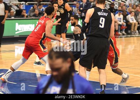 Orlando Magic Gastgeber der Louisiana Pelicans im Amway Center in Orlando Florida am Mittwoch, 20. März 2019. Bildnachweis: Marty Jean-Louis Stockfoto