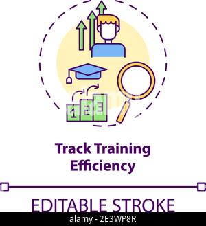 Symbol für das Konzept „Tracking Training Efficiency“ Stock Vektor