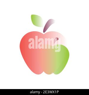 Vektor Apfel im Gradienten-Stil. Digitale Kunst Stock Vektor