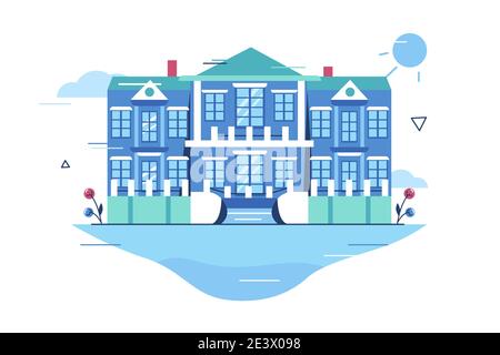 Schwimmende persönliche Insel Stock Vektor