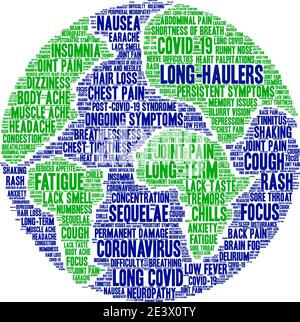 Langspediteure Wortwolke auf weißem Hintergrund. Stock Vektor