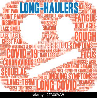 Langspediteure Wortwolke auf weißem Hintergrund. Stock Vektor