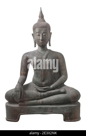 Bild von Buddha isoliert auf weißem Hintergrund. Stockfoto