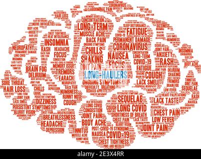 Langspediteure Wortwolke auf weißem Hintergrund. Stock Vektor