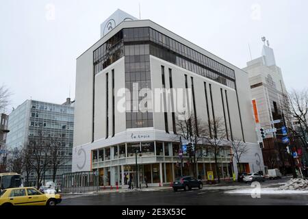 Moderne Gebäude im Zentrum von Sapporo, Japan. Stockfoto