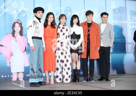 Taipeh. Januar 2021. Ruby Lin besucht die Premiere von± The Arc of Life 20 mit Ivy Chen, Roy Chiu, Jian man-shu, Chris Wang, Lee Li-Chun, Brando Huang etc. Am 2021. Januar in Taipei, Taiwan, China.(Photo by TPG) Credit: TopPhoto/Alamy Live News Stockfoto