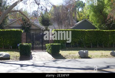 Sherman Oaks, California, USA 20. Januar 2021 EINE allgemeine Sicht auf die Atmosphäre der ehemaligen Heimat der Schauspielerin Shelley Duvall auf 13280 Valley Vista Blvd am 20. Januar 2021 in Sherman Oaks, Kalifornien, USA. Foto von Barry King/Alamy Stockfoto Stockfoto