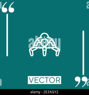 droid-Vektor-Symbol Lineares Symbol. Bearbeitbare Linie mit Konturen Stock Vektor