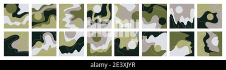 Satz abstrakter Hintergründe. Stock Vektor