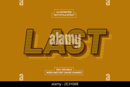 Mockup Mit „Stripped Retro Bold Text Style“-Effekt Stock Vektor