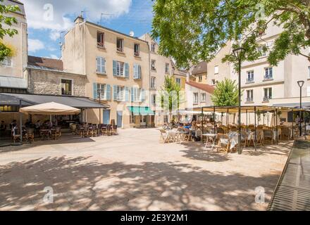 Saint-Germain-en-Laye (Paris): Platz im Stadtzentrum Stockfoto