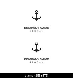 Anker Logo Vorlage Vektor Symbol Natur Stock Vektor
