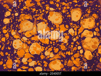 Schöne Mischung aus lila Farbe und Goldfarbe auf einem leinwand Stockfoto