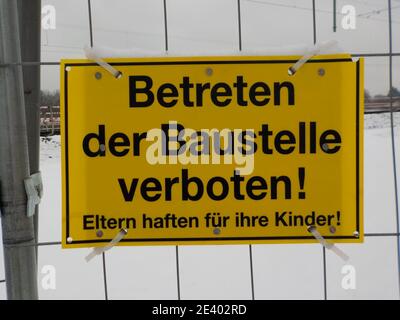 Kein Trespassing zur Baustelle! Stockfoto