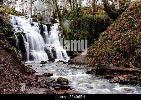 Folly Dolly Falls, Meltham, Huddersfield, Yorkshire, Großbritannien, 21. Januar 2021. Richard Asquith/Alamy Live News Stockfoto