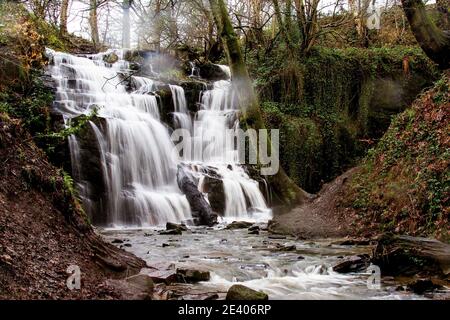 Folly Dolly Falls, Meltham, Huddersfield, Yorkshire, Großbritannien, 21. Januar 2021. Richard Asquith/Alamy Live News Stockfoto