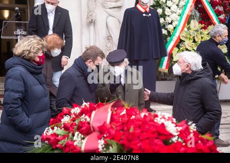 Rom, Italien. Januar 2021. Giuseppe Provenzano und Aldo Tortorella (Foto: Matteo Nardone/Pacific Press) Quelle: Pacific Press Media Production Corp./Alamy Live News Stockfoto