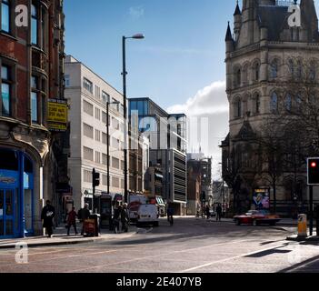 55 Princess Street Aurora Kunde: Buro Happold Ort: Manchester, Greater Manchester. Architekt: Hodder Associates Ingenieur: Buro Happold Entwickeln Stockfoto