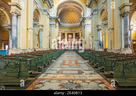 Erzbischöfliche Kathedrale Innenraum des Doms von Ravenna. Stockfoto