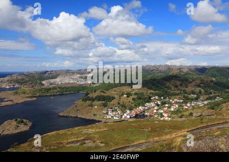 Sogndalstrand Stadt in Südnorwegen. Stadt in Rogaland County. Stockfoto