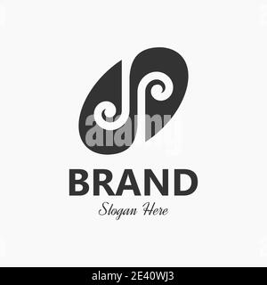 Letter JP JR schöne Monogram Logo Vektor-Vorlage geeignet für Mode Business oder persönliche Branding Stock Vektor