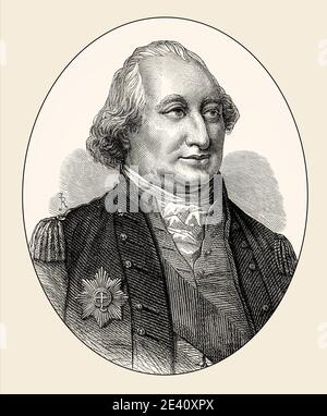 Charles Cornwallis, 1. Marquess Cornwallis, Knight of the Garter, 1738-1805, britischer General im amerikanischen Unabhängigkeitskrieg Stockfoto