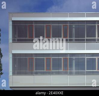 Sportschulzentrum Dresden, deutschland, deutschland, Germania, Alemania Architekt: Meyer und Bassin 2007, Neubau Schule und Sporthalle Stockfoto