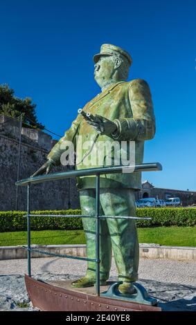 Dom Carlos I, Statue von König Carlos I, Cidadela de Cascais, Zitadelle von Cascais, in Cascais, Lissabonner Bezirk, Region Lissabon, Portugal Stockfoto