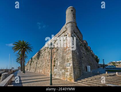 Bastion auf der Festung Nossa Senhora da Luz, Cidadela de Cascais, Zitadelle von Cascais, in Cascais, Lissabon Bezirk, Region Lissabon, Portugal Stockfoto