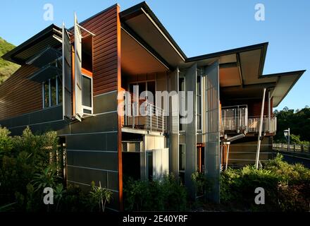 Viridian Apartments, Noosa Heads, Queensland, Australien, Australien, Architekt: John Mainwaring, 2007, wohnhaus, casa, vivienda, Wohnhaus, RE Stockfoto