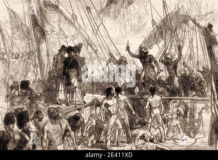 Maratha-Segler an Bord des Schiffes Ranger der East India Company, 5. April 1783, von James Grant Stockfoto