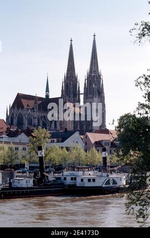 Blick von Norden ¸ber die Donau Stockfoto