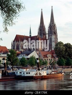 Blick von Norden ¸ber die Donau Stockfoto