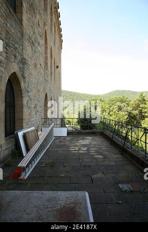 Terrasse am Nordturm, Blick nach Westen Stockfoto