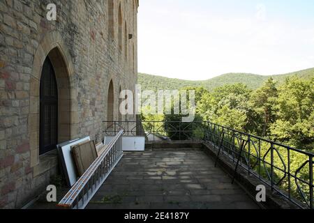 Terrasse am Nordturm, Blick nach Westen Stockfoto