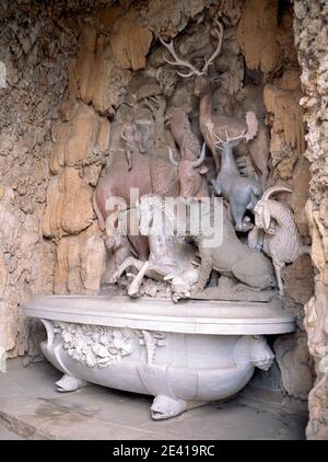 Grotte, manieristische Tiergruppe Stockfoto